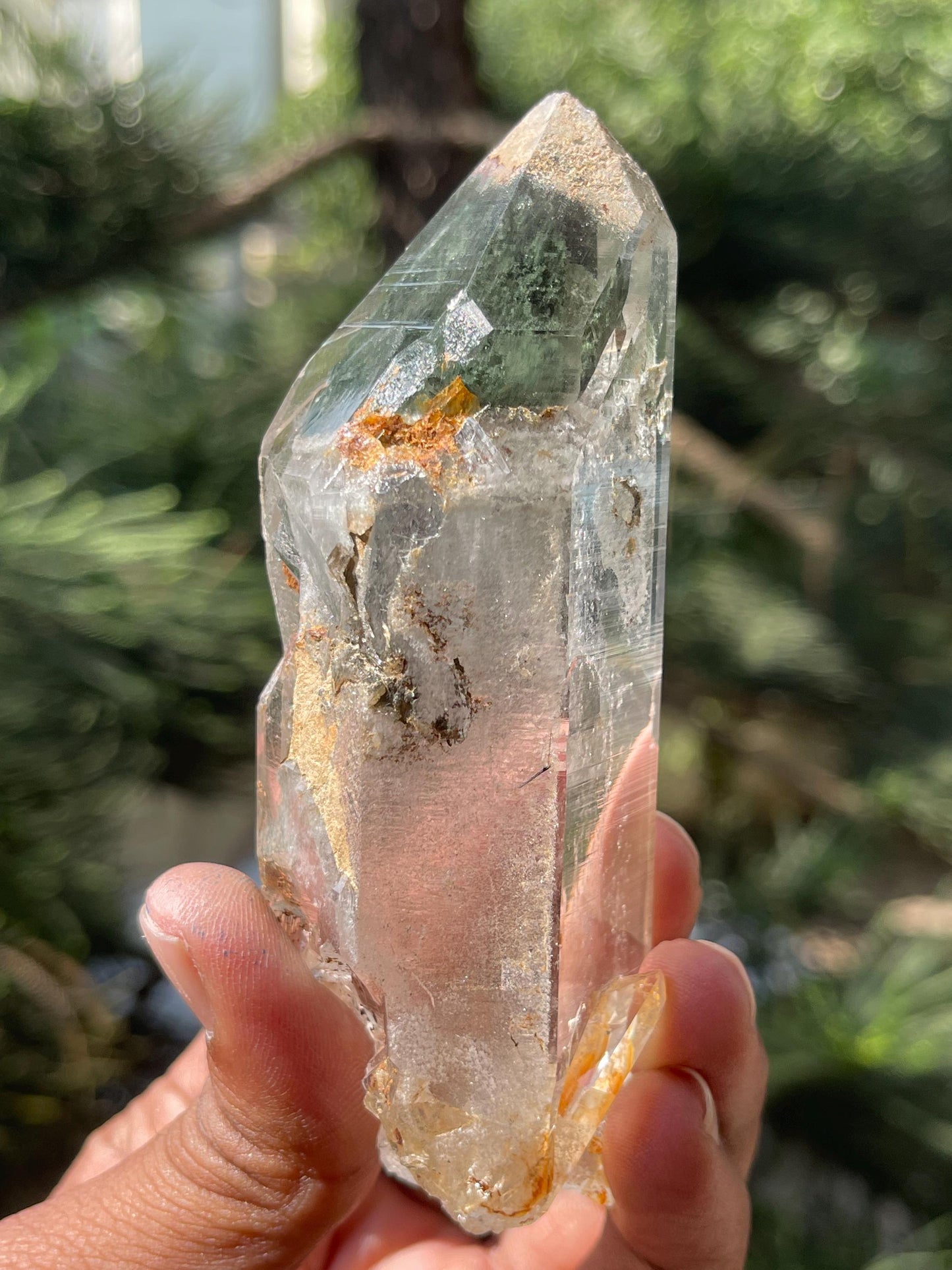 Himalayan Natural Green Chlorite Quartz Crystal/ Clear Meditation Collection