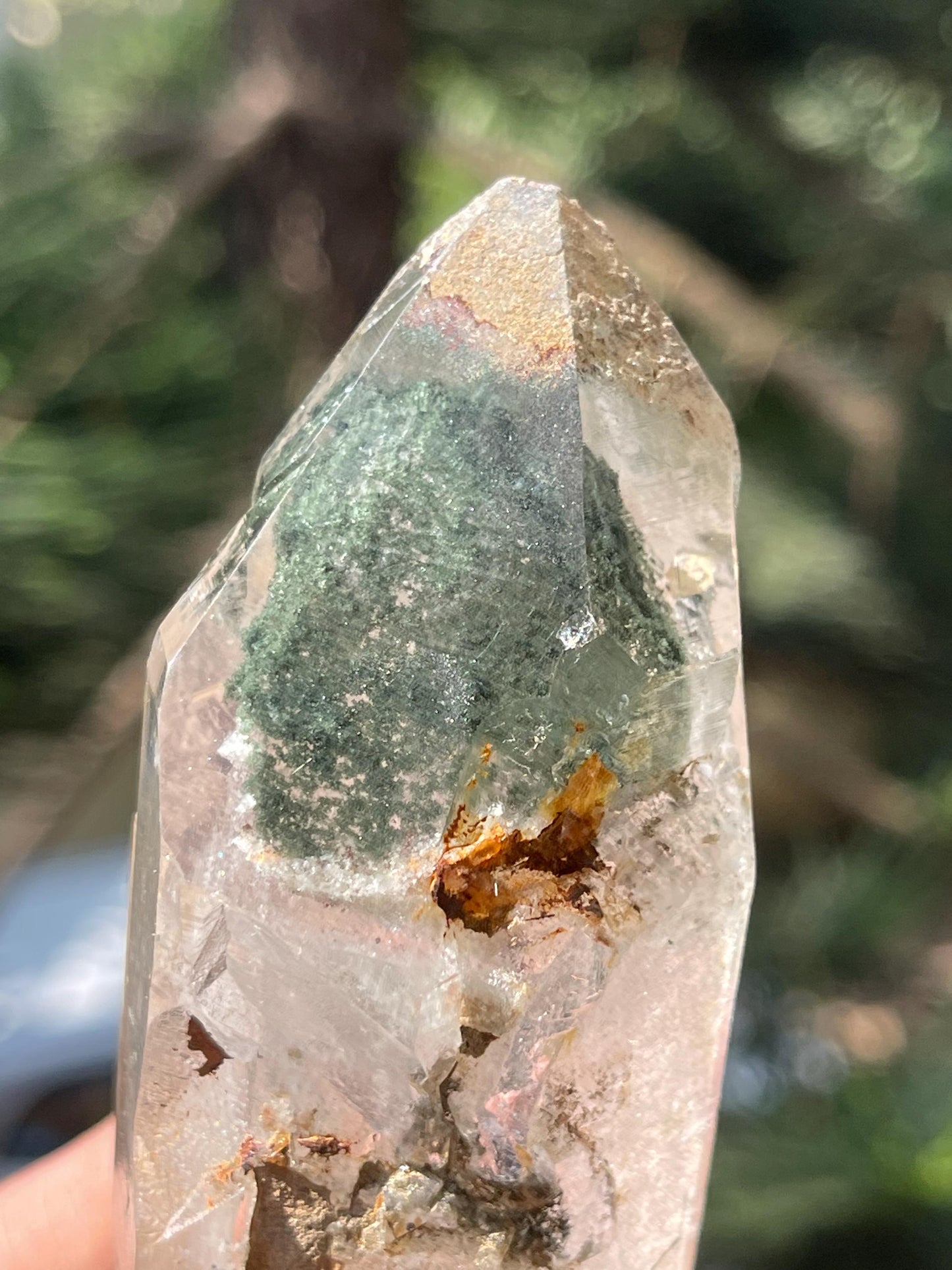 Himalayan Natural Green Chlorite Quartz Crystal/ Clear Meditation Collection