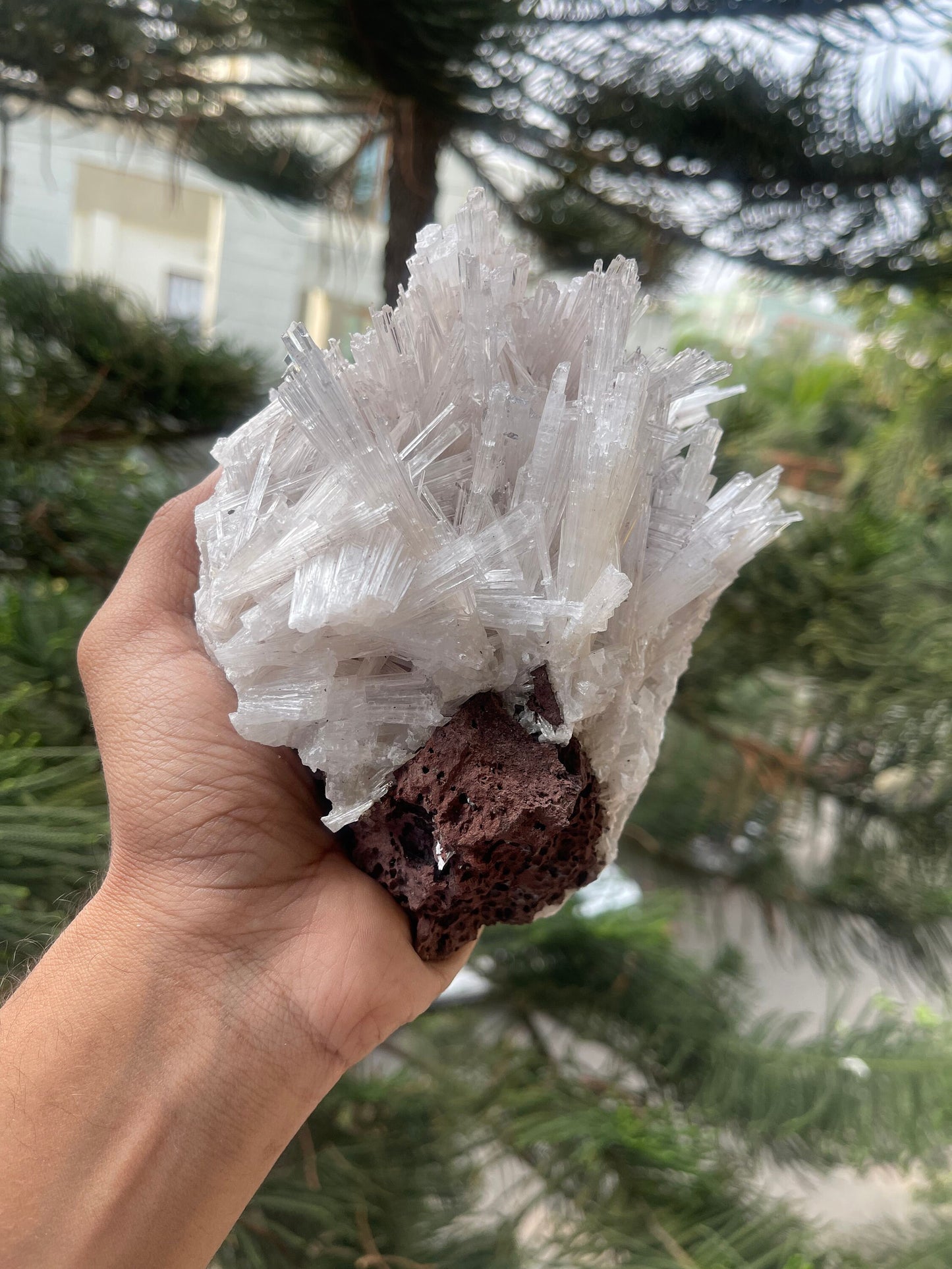 Natural scolecite spray on matrix