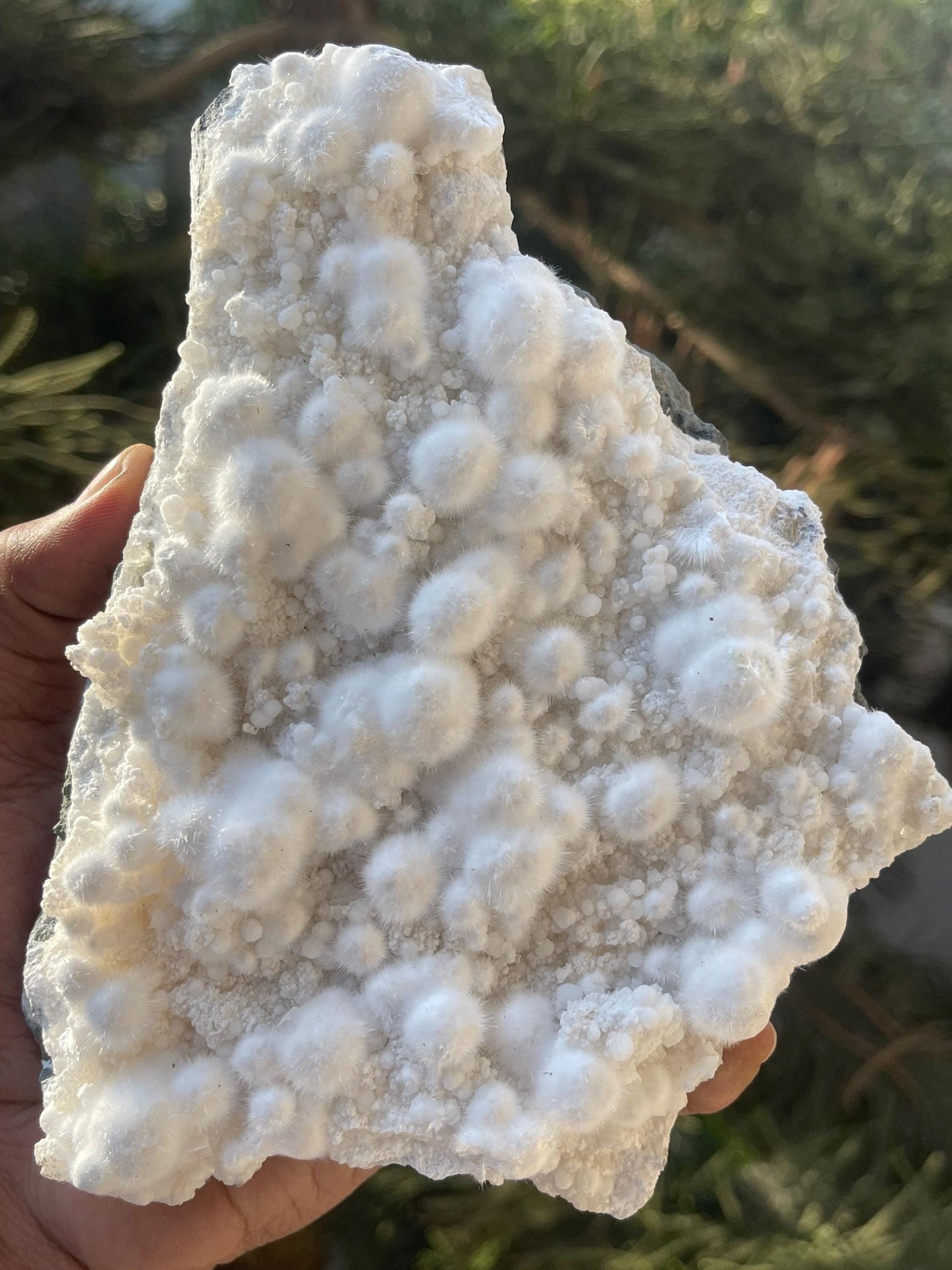 multiple okenite balls on matrix