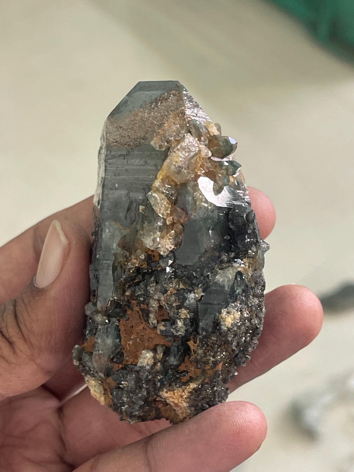Himalayan Quartz Crystal with Green Phantom Inclusion – Rare & High-Energy Specimen