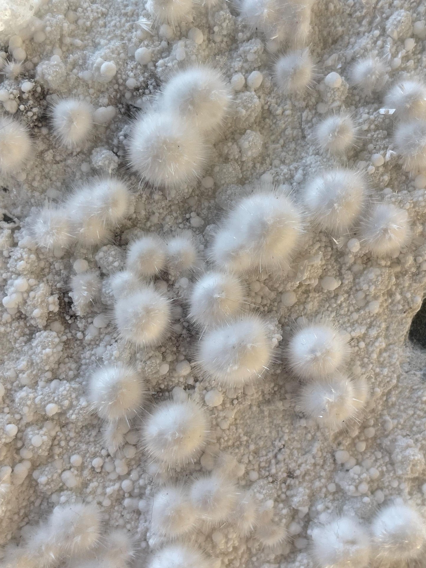 multiple okenite balls on matrix