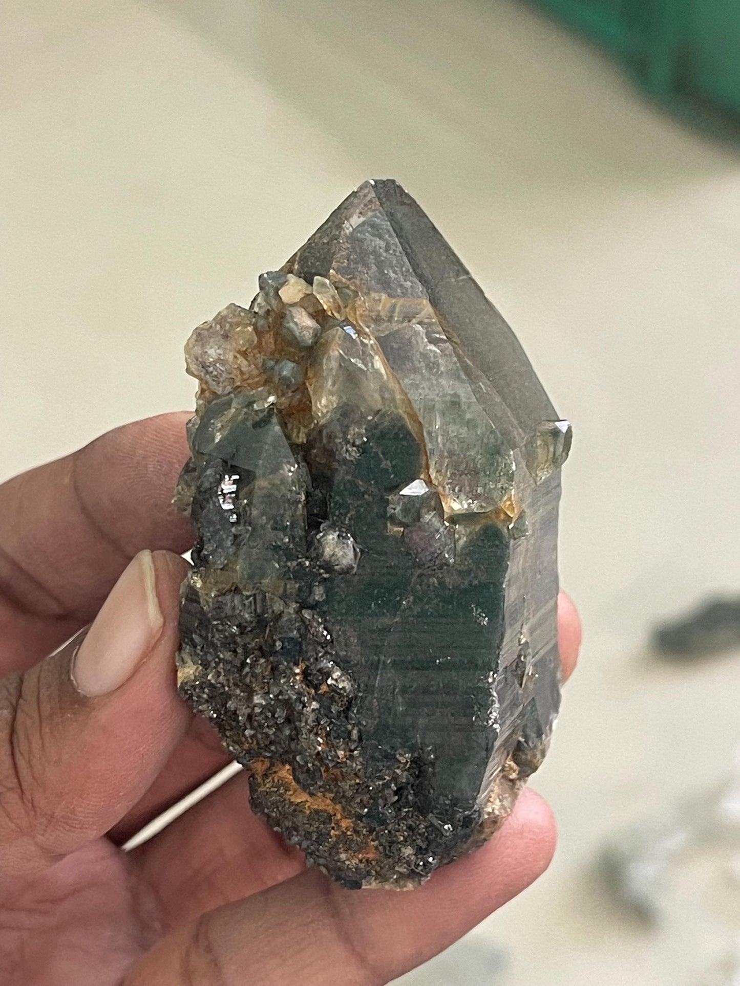 Himalayan Quartz Crystal with Green Phantom Inclusion – Rare & High-Energy Specimen