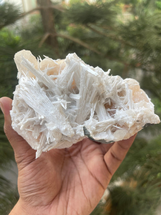 Scolecite spray on stilbite base