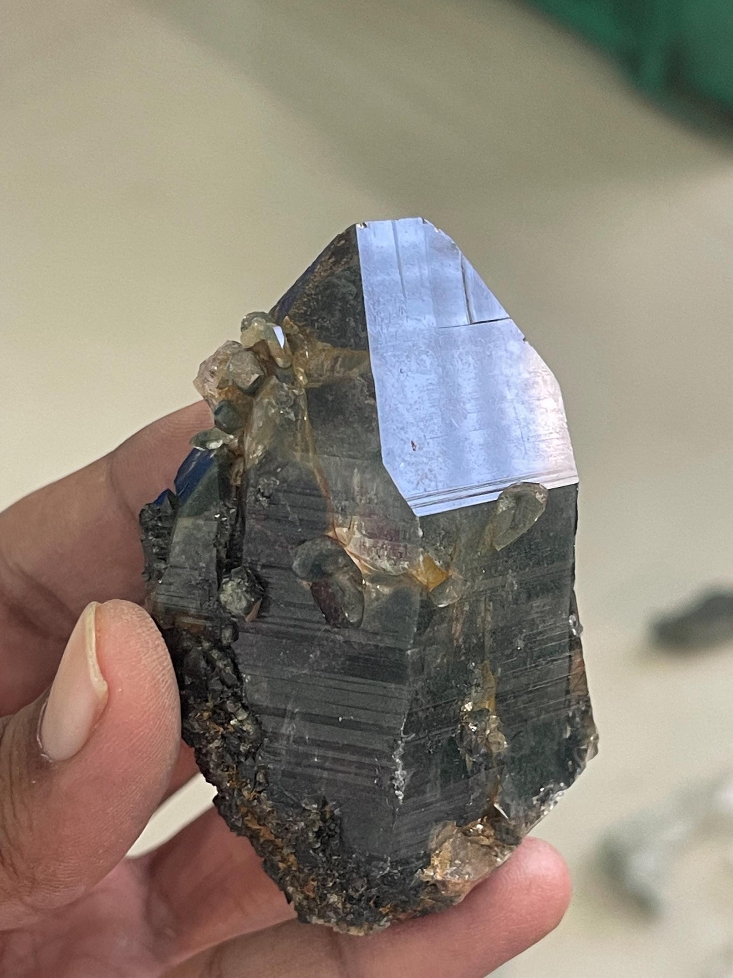 Himalayan Quartz Crystal with Green Phantom Inclusion – Rare & High-Energy Specimen
