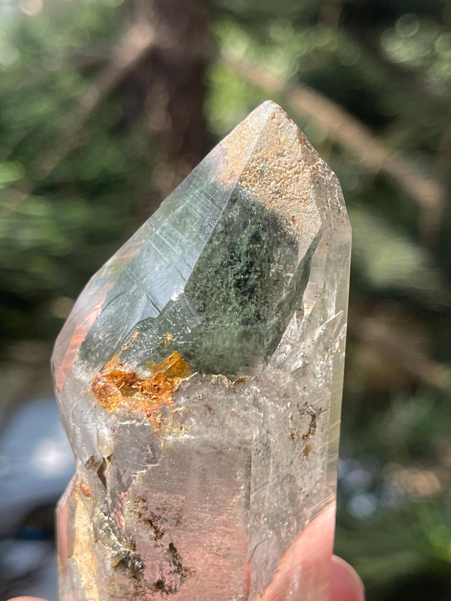 Himalayan Natural Green Chlorite Quartz Crystal/ Clear Meditation Collection