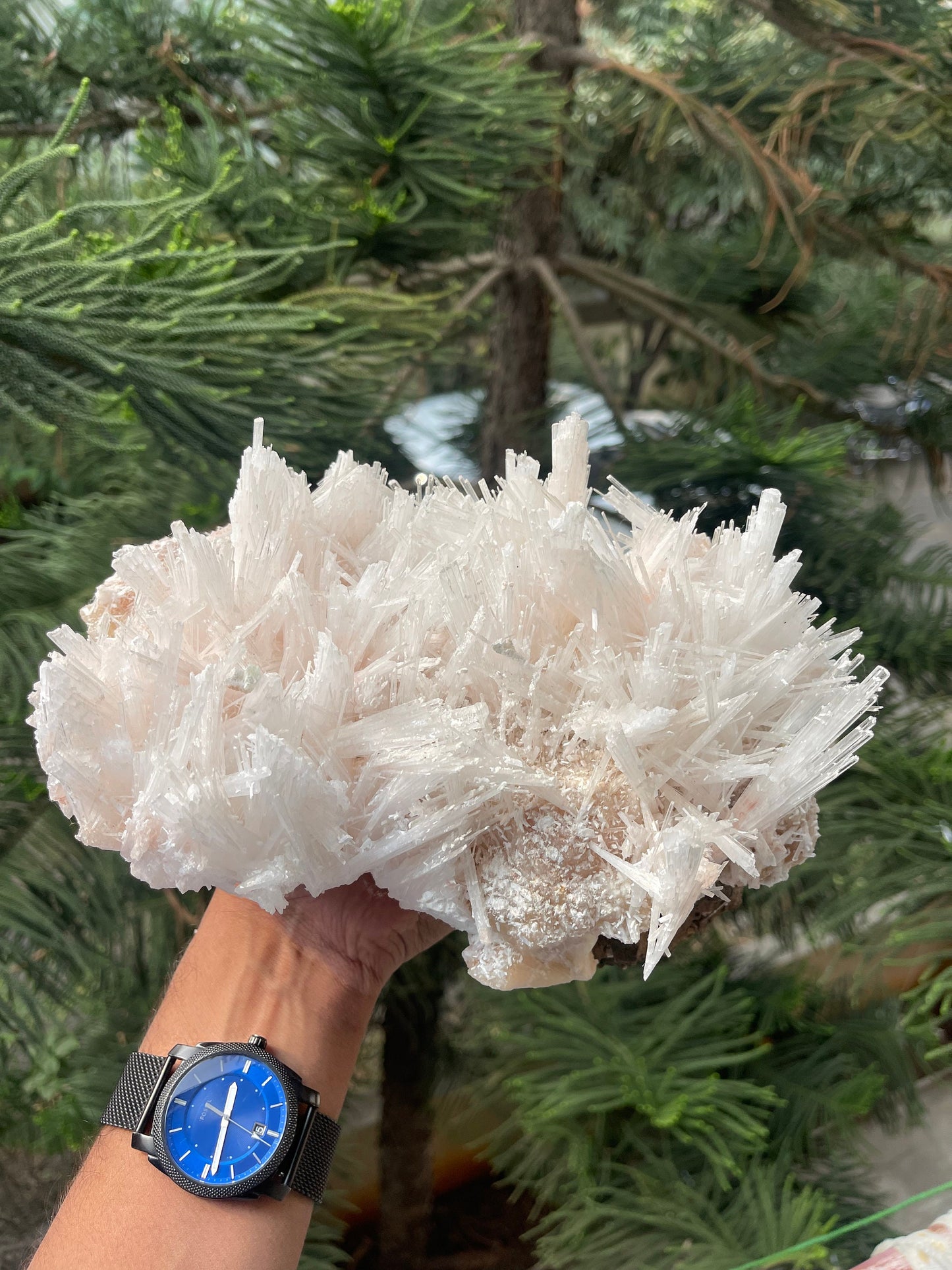 Scolecite spray on stilbite base