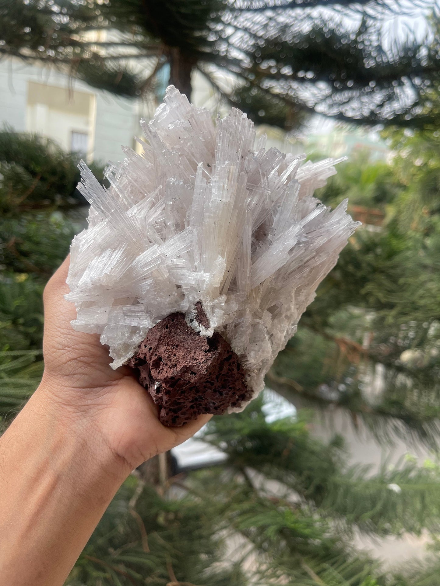 Natural scolecite spray on matrix