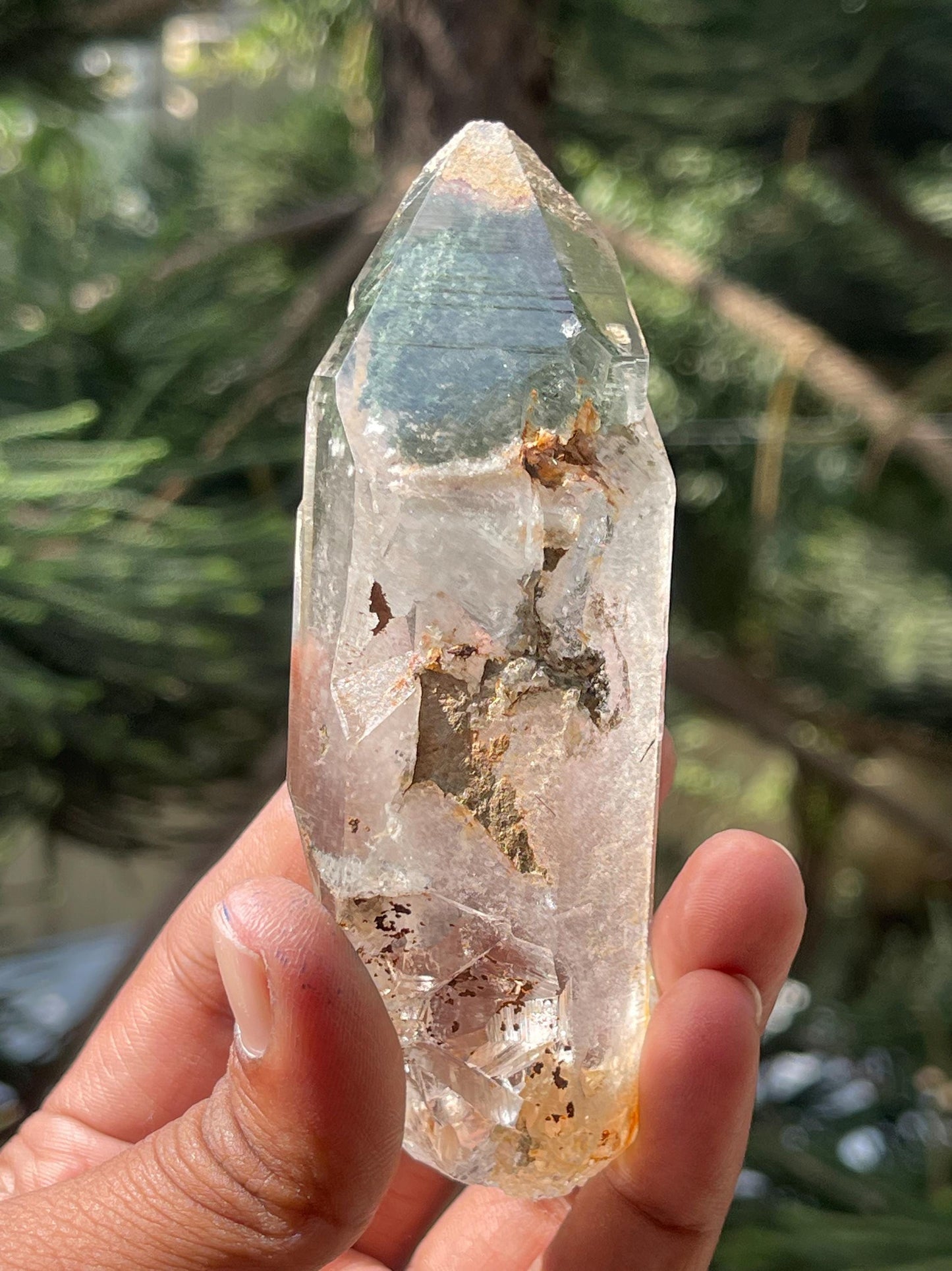 Himalayan Natural Green Chlorite Quartz Crystal/ Clear Meditation Collection