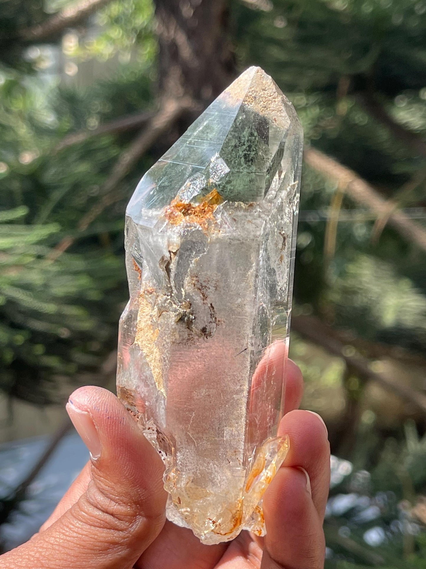 Himalayan Natural Green Chlorite Quartz Crystal/ Clear Meditation Collection
