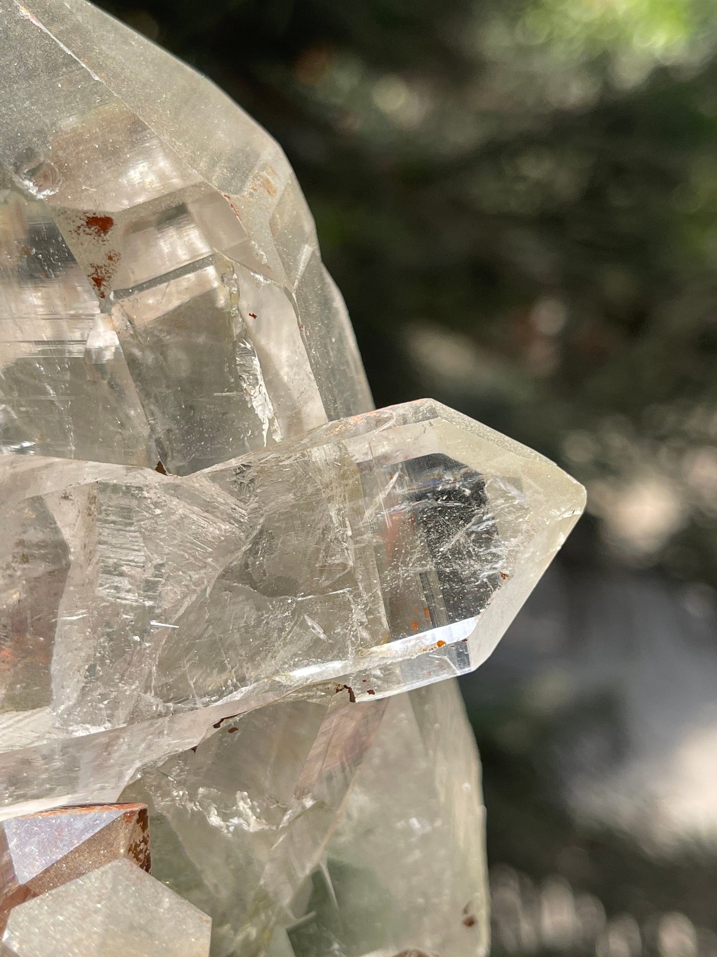 Amazing formation of clear Himalayan quartz crystal inside phantom