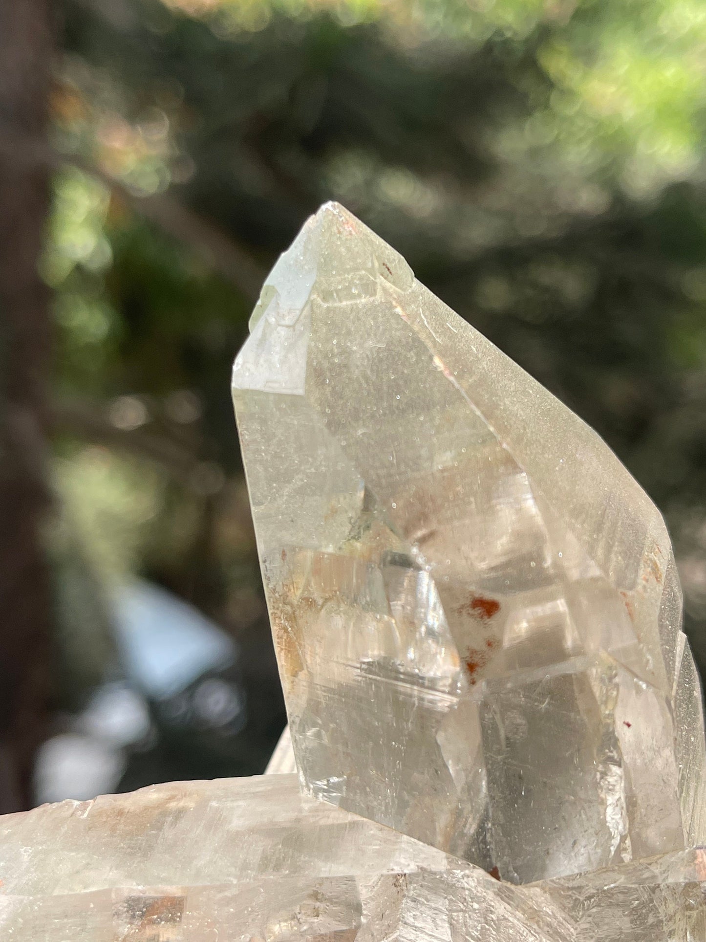 Amazing formation of clear Himalayan quartz crystal inside phantom