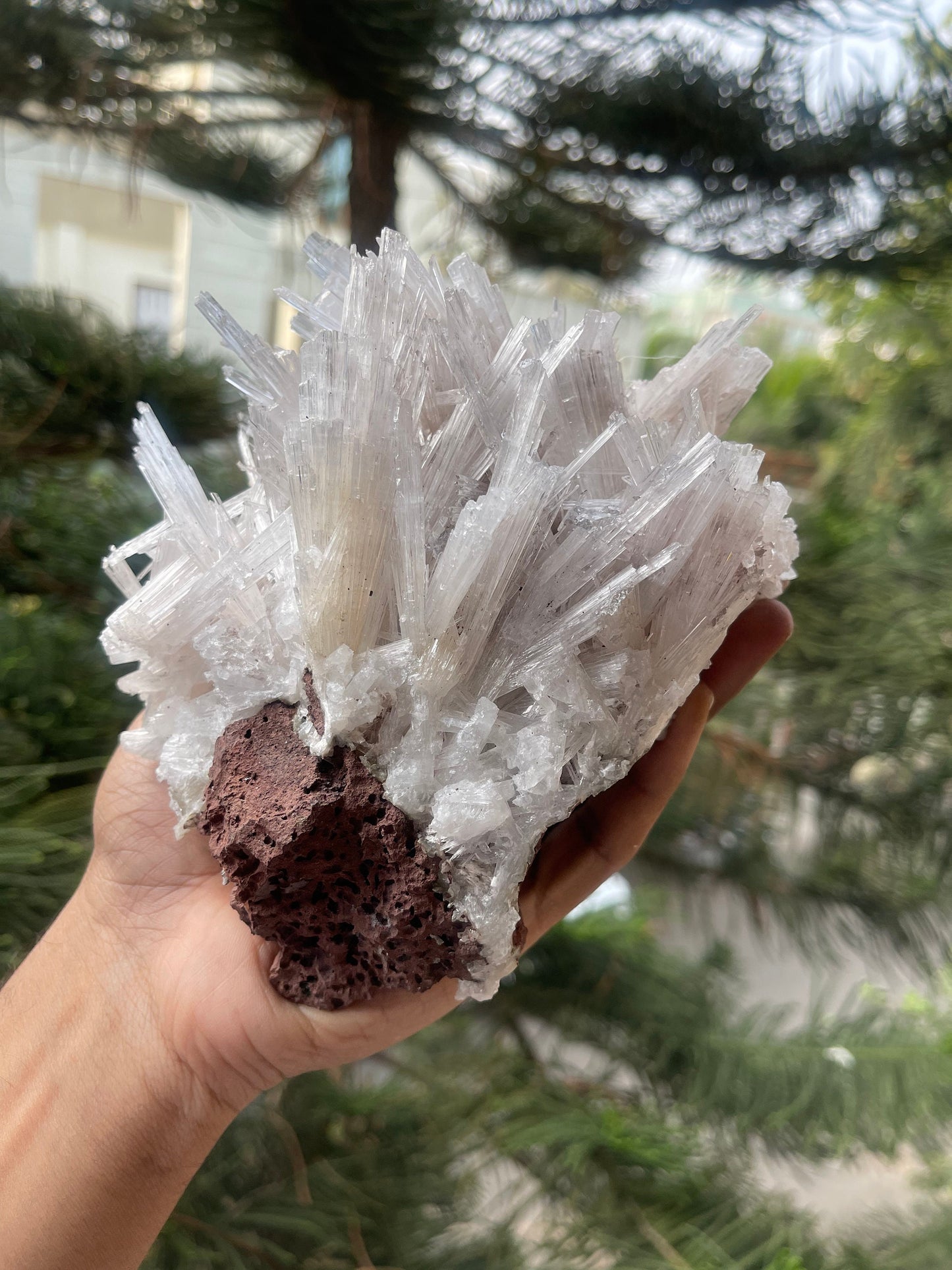 Natural scolecite spray on matrix