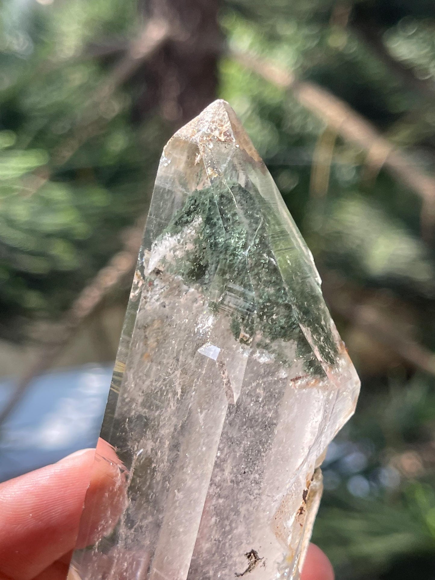 Himalayan Natural Green Chlorite Quartz Crystal/ Clear Meditation Collection