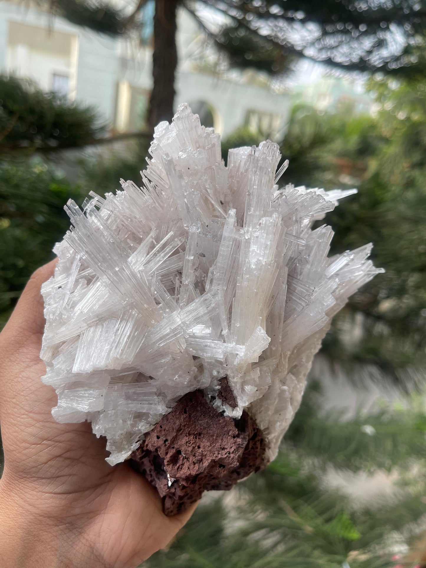 Natural scolecite spray on matrix
