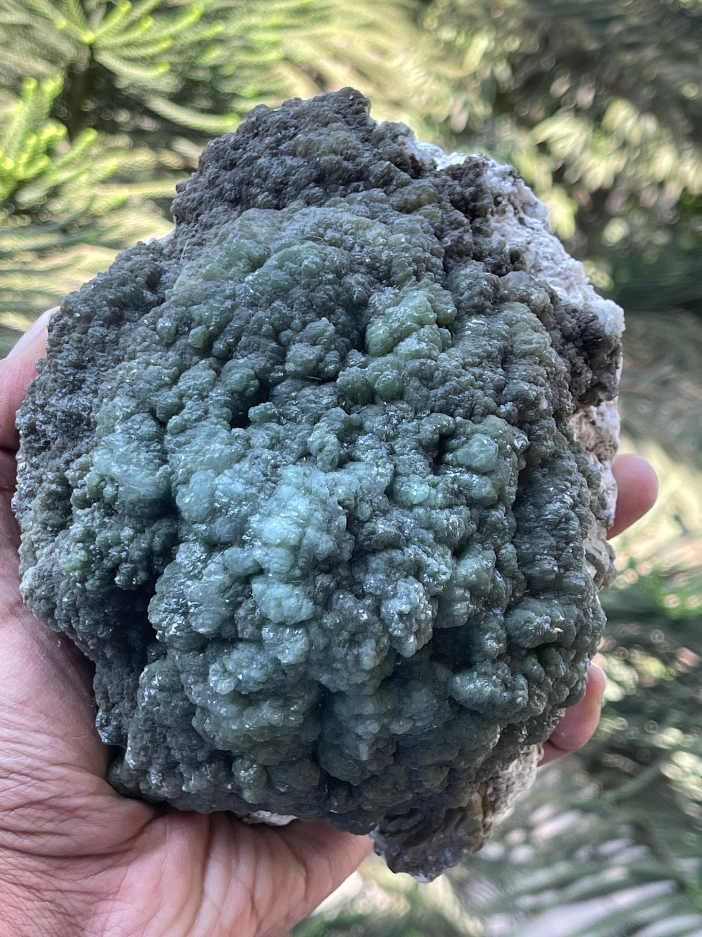 Rare specimens green stilbite on mordenite base