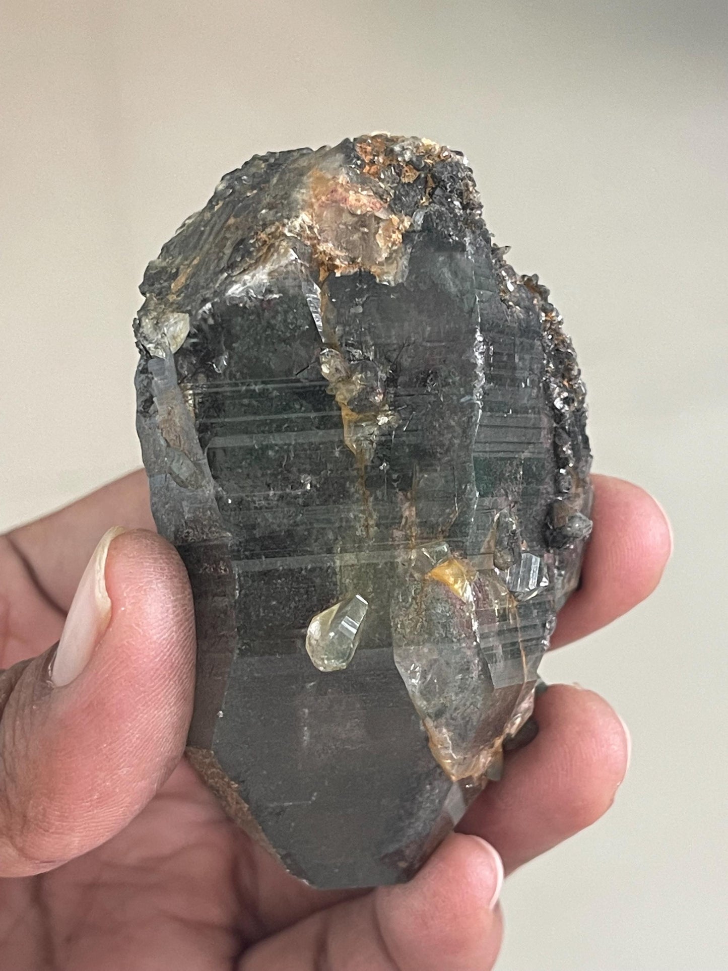 Himalayan Quartz Crystal with Green Phantom Inclusion – Rare & High-Energy Specimen