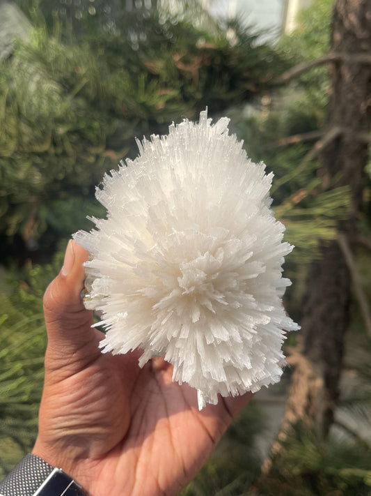 Perfect round of scolecite flower natural specimen