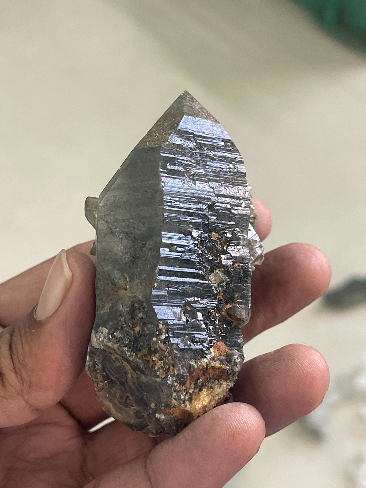 Himalayan Quartz Crystal with Green Phantom Inclusion – Rare & High-Energy Specimen